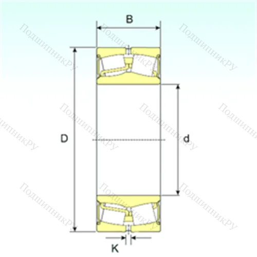 Подшипник роликовый радиальный самоцентрирующийся 22216-2RS