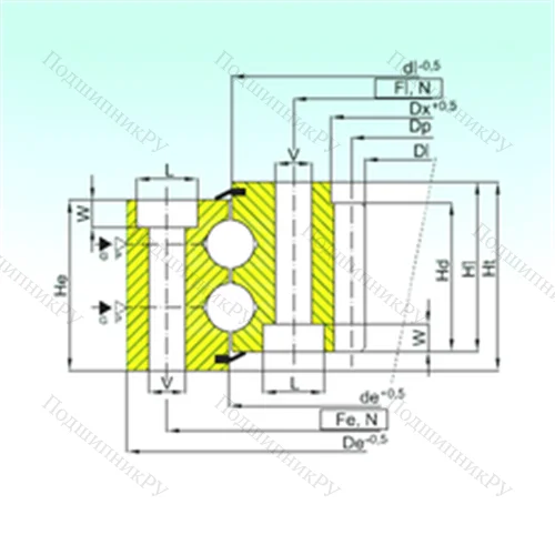Подшипник шариковый опорно-поворотный ZB 2.30.1143.400-1SPPN