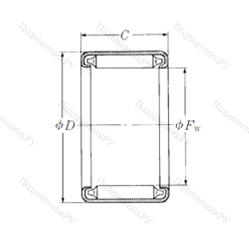 Подшипник игольчатый радиальный J-2016