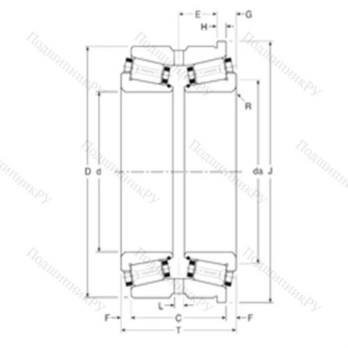 Подшипник роликовый радиально-упорный 101041X/101076H
