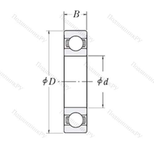 Подшипник шариковый радиальный KLNJ 1.1/8