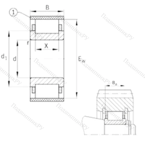 Подшипник роликовый радиальный RN 2318-E-MPBX