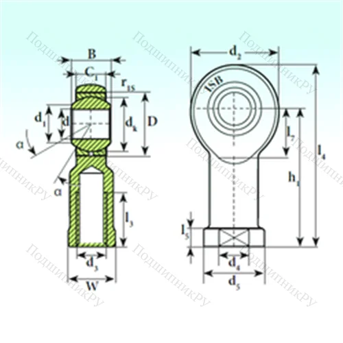Подшипник скольжения сферический TSF 14.1 C