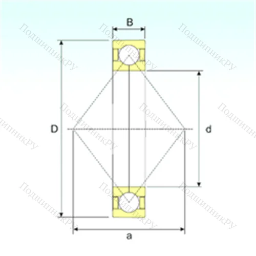 Подшипник шариковый радиально-упорный с четырёхточечным контактом QJ 1092