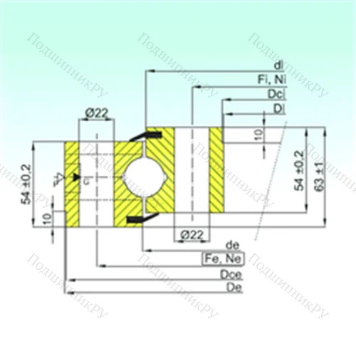 Подшипник шариковый опорно-поворотный NB 1.25.1455.201-2PPN