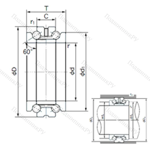 Подшипник шариковый упорно-радиальный 155TAD 20
