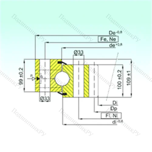 Подшипник шариковый опорно-поворотный ZB 1.50.2800.400-1SPPN