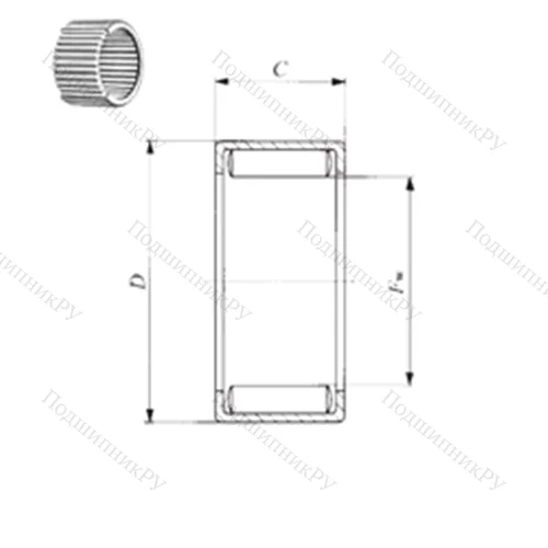 Подшипник игольчатый радиальный YB 84