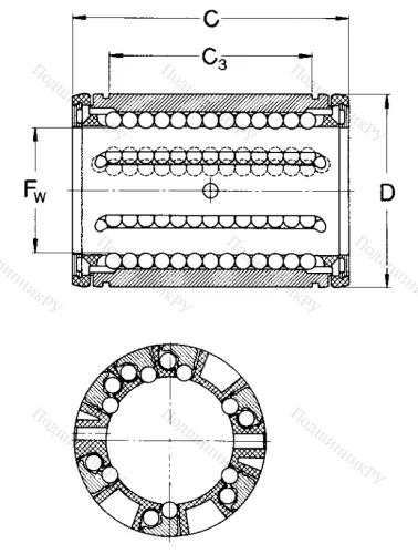 Подшипник линейный LBCR 16 D-2LS в Новокузнецке