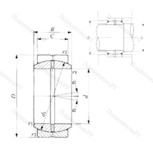 Подшипник скольжения сферический GE 80ES