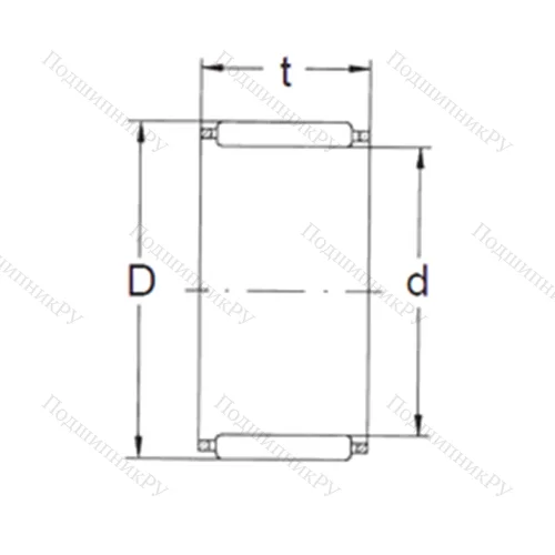 Подшипник игольчатый радиальный K 8X 12X 10