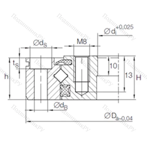 Подшипник роликовый опорно-поворотный