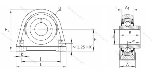 Подшипниковый узел RSHEY 35 XL N в Новокузнецке