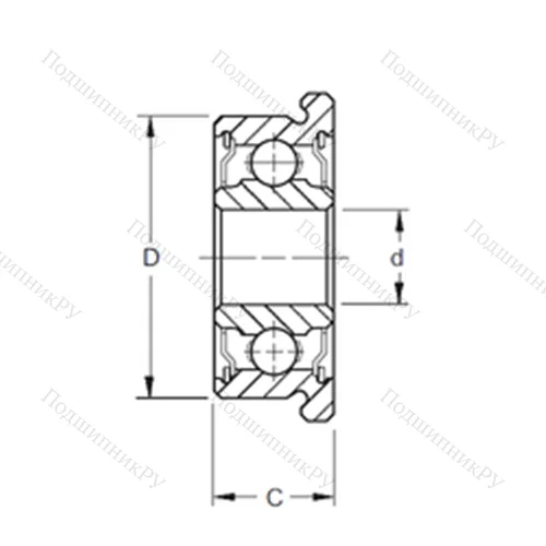 Подшипник шариковый радиальный F 684-2RS