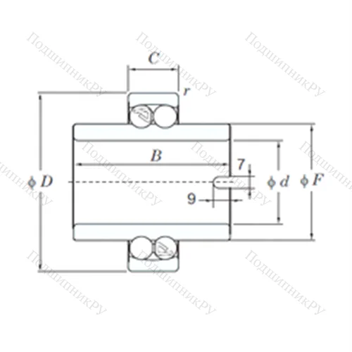 Подшипник шариковый радиальный самоцентрирующийся