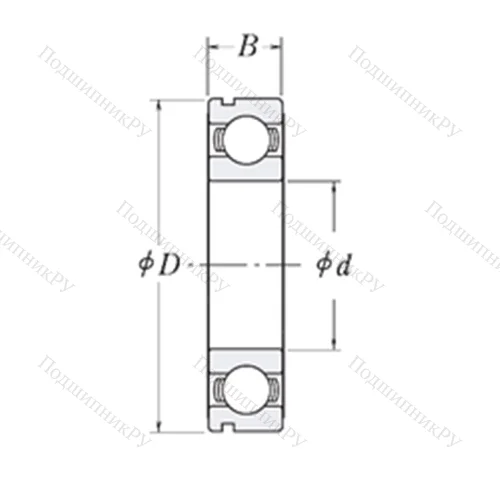 Подшипник шариковый радиальный LJ 1.5/8-N