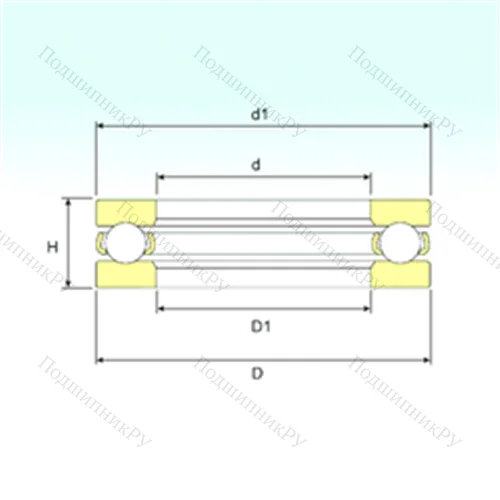 Подшипник шариковый упорный 51236 M