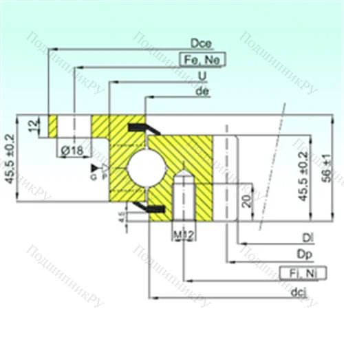 Подшипник шариковый опорно-поворотный ZBL.20.0314.201-2SPTN