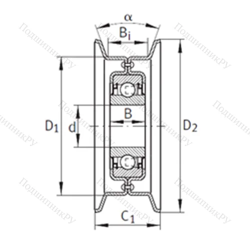 Подшипниковый узел шариковый радиальный