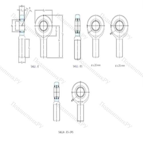 Подшипник скольжения сферический SAL 80ES-2RS от производителя  SKF