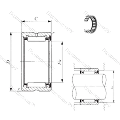 Подшипник игольчатый радиальный RNA 49/22U