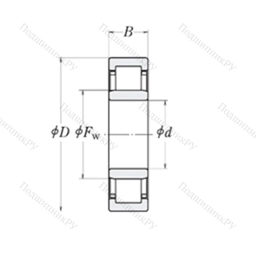 Подшипник роликовый радиальный LLRJ 1.1/2