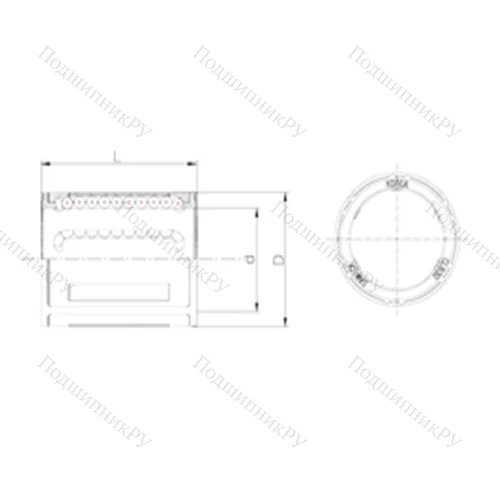 Подшипник шариковый линейный CLB 12