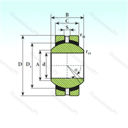 Подшипник скольжения сферический SSR 10