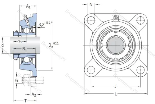 Подшипниковый узел FYJ 60 TF в Новокузнецке