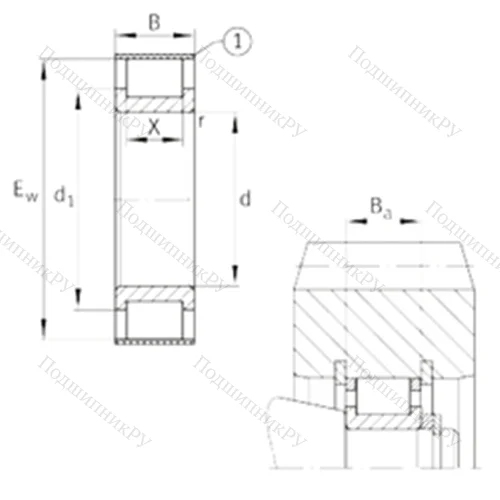 Подшипник роликовый радиальный