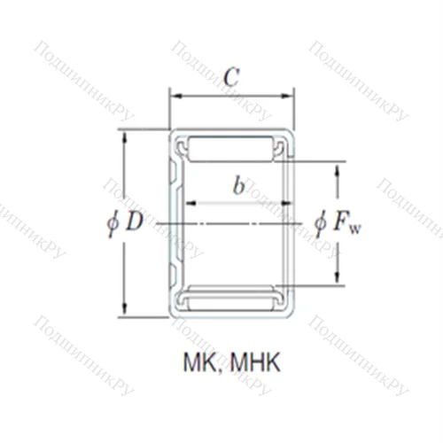 Подшипник игольчатый радиальный MK 32281