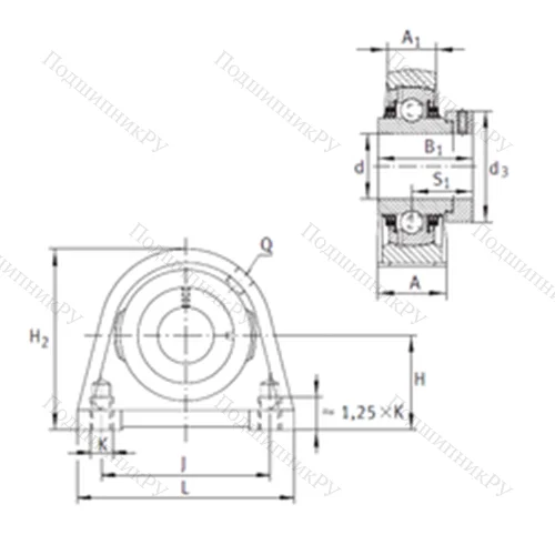 Подшипниковый узел шариковый радиальный TSHE 40-N от производителя  INA