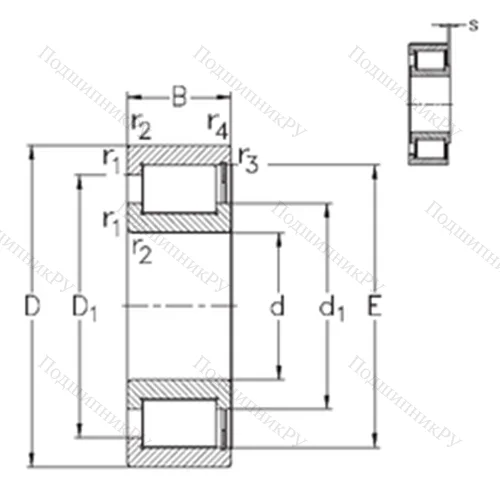 Подшипник роликовый радиальный NCF 2911-V