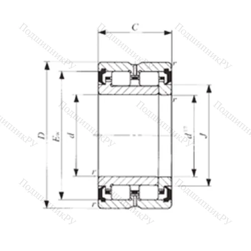 Подшипник роликовый радиальный NAU 4906UU