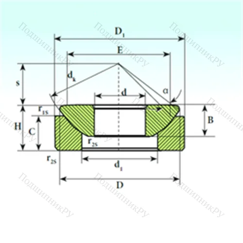 Подшипник скольжения сферический GX 80 CP
