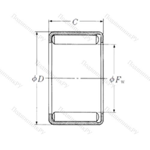 Подшипник игольчатый радиальный Y-1112
