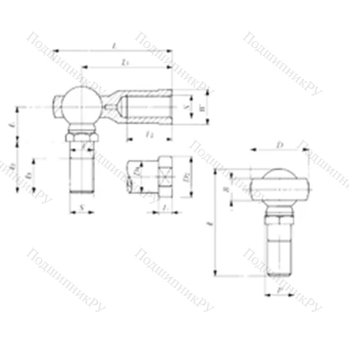 Подшипник скольжения сферический LHS 6