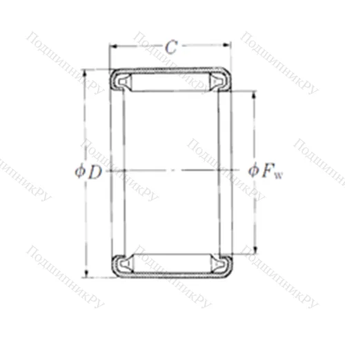 Подшипник игольчатый радиальный B-56