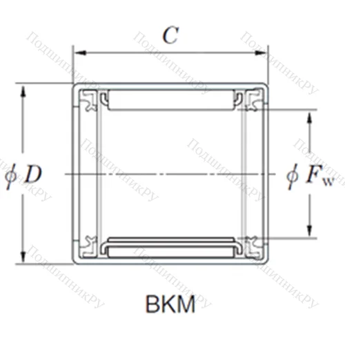 Подшипник игольчатый радиальный BKM 2030JUU