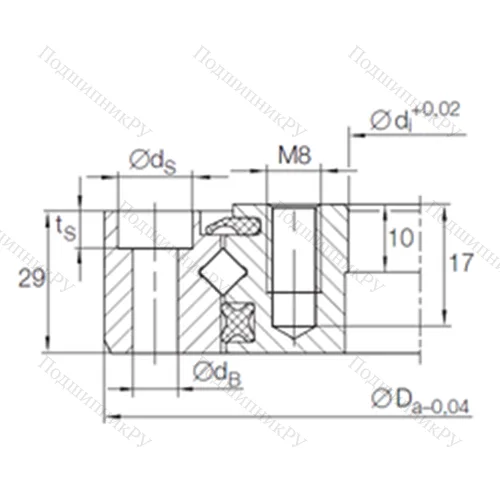 Подшипник роликовый опорно-поворотный