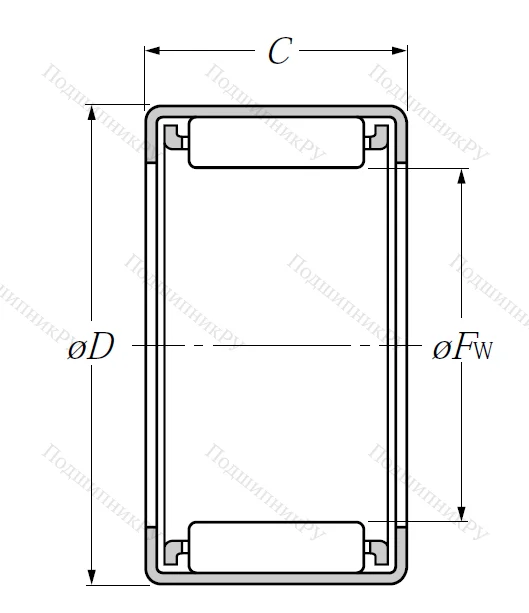Игольчатый подшипник HMK 1512
