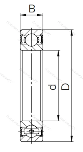 Шариковый однорядный подшипник 180312 (6312 2RS) в Новокузнецке