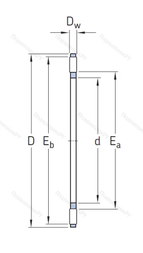 Игольчатый подшипник подшипник AXK 3552 от производителя  SKF