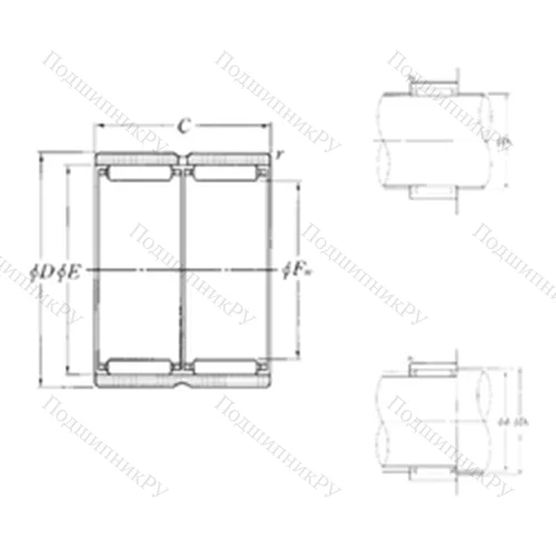 Подшипник игольчатый радиальный RNAO-75?95?60ZW