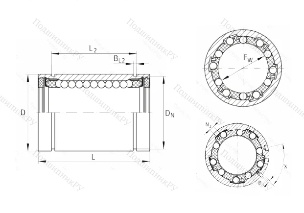 Подшипник KB 50 PP