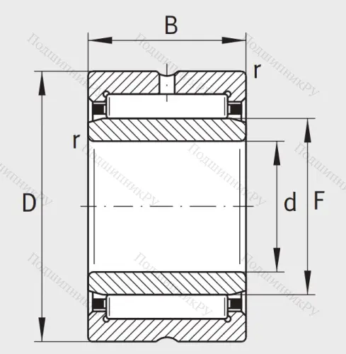 Игольчатый подшипник NA 4905 XL от производителя  INA