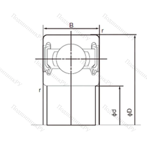 Подшипник шариковый радиальный 6802-2NKE