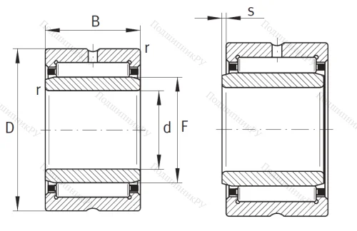 Игольчатый подшипник NA 49/32 XL от производителя  INA