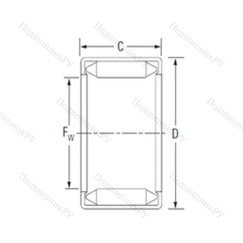 Подшипник игольчатый радиальный 28BHM 3730