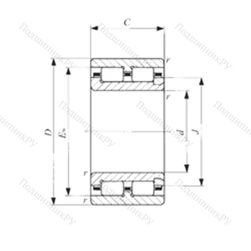Подшипник роликовый радиальный NAU 4900